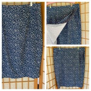 Ripskirt Hawaii Blue Floral Pattern Midi Wrap Skirt SZ XXL Lightweight